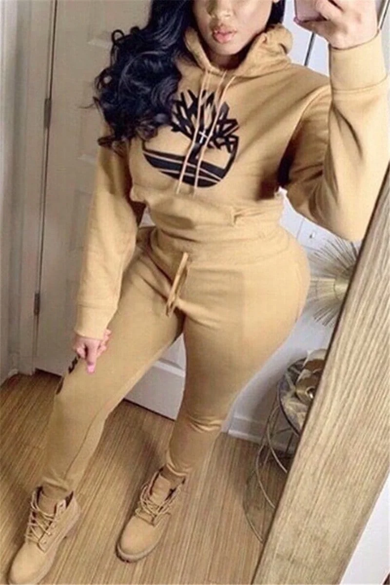 Fashion Casual Long Sleeve Two-Piece Suit