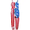Kids Girl 4th Of July Independence Day Print Sleeveless Jumpsuit Pants