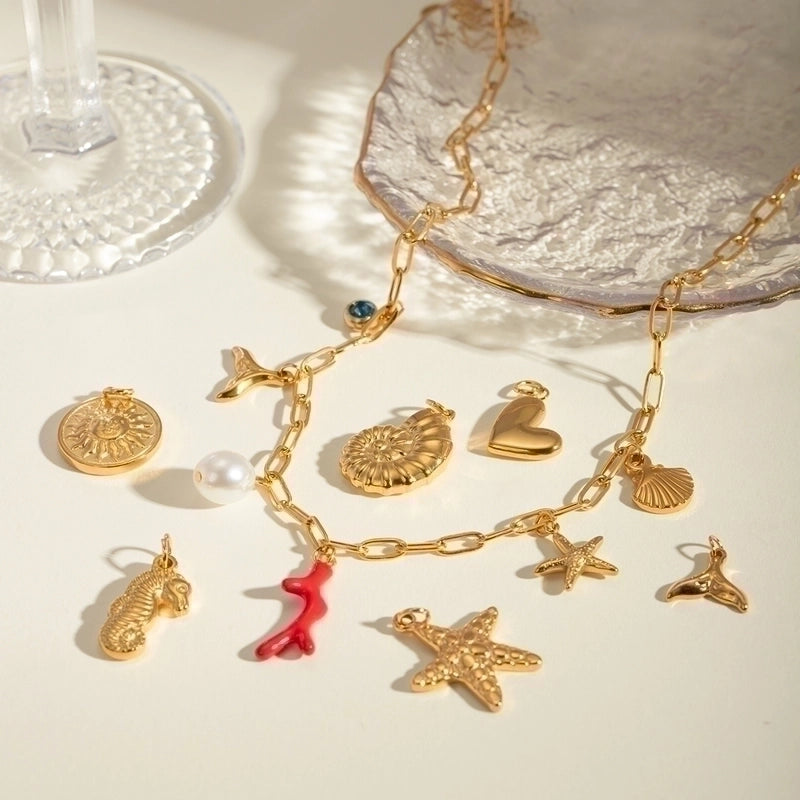 3 Pieces 304 Stainless Steel Letter Fruit Pendant