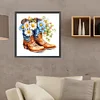 Diamond Painting-DIY Full Round Drill Cowboy Boots(40*40CM)