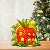 (US Local)Double Sided Special Shape Strawberry House Diamond Painting LED Light Ornaments