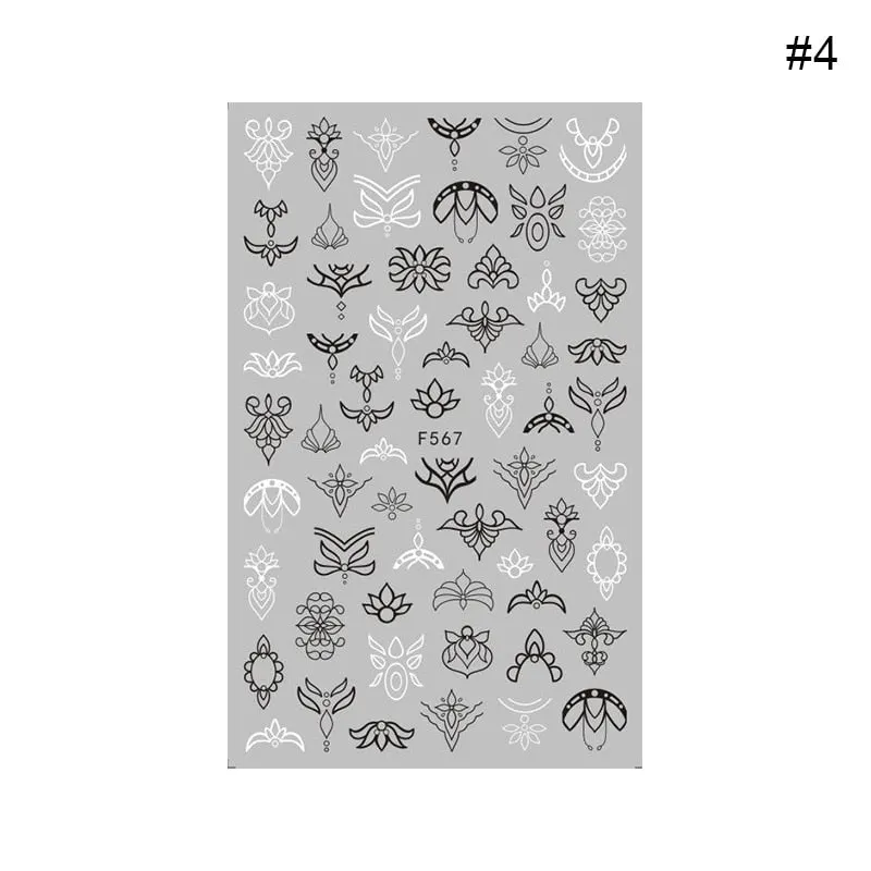 Heart Love Design 3D Nail Sticker English Letter Stickers Face Pattern Trasnfer Sliders Valentine's Day Nail Art Decoration-Nail Inspo