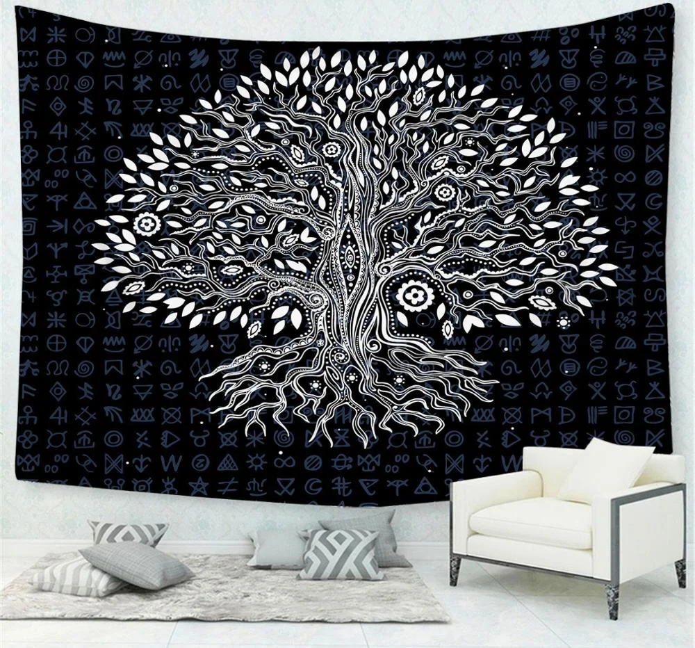 Sun Moon Mandala Tapestry Wall Hanging Tapestry Wing Wall Carpets Dorm Decor Psychedelic Beach Towel