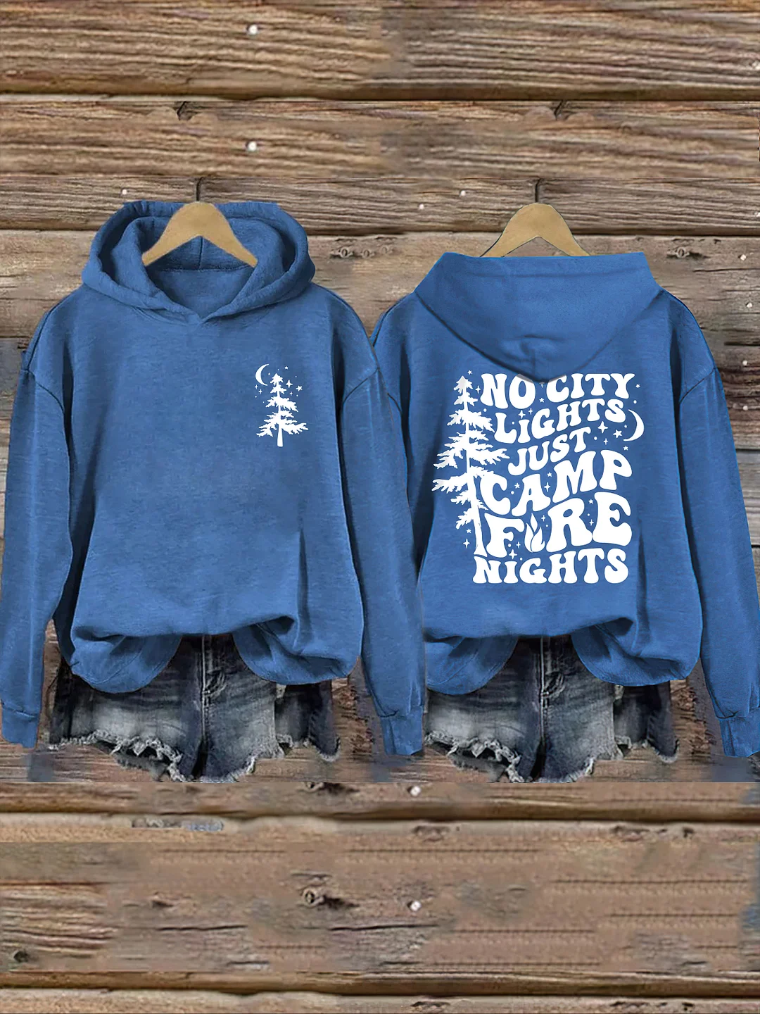 No City Lights Just Camp Fire Nights Hoodie