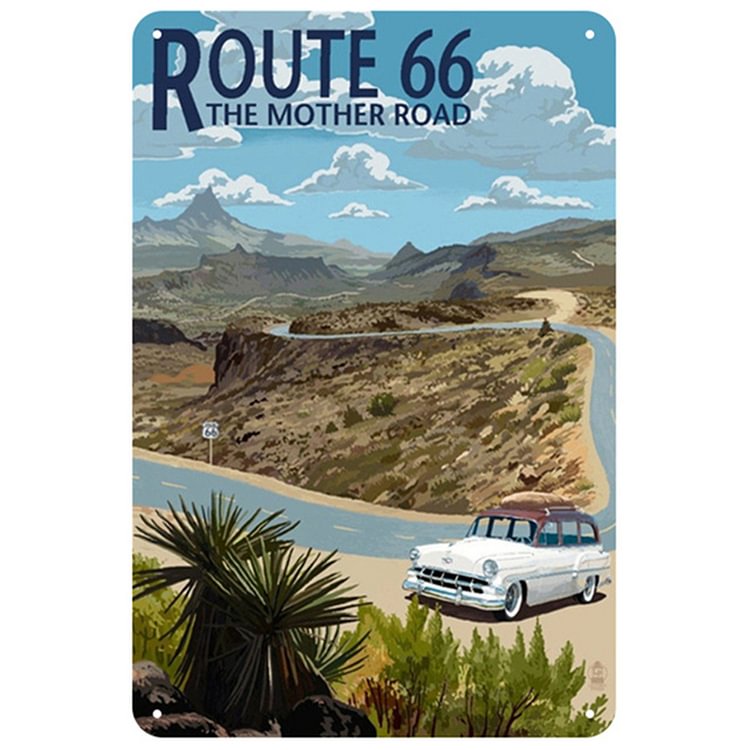 Classic American Route 66 - Vintage Tin Signs/Wooden Signs - 7.9x11.8in & 11.8x15.7in