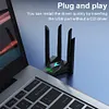 1300Mbps Wireless Network Card Dual Band 2.4/5.8Ghz WiFi USB Adapter for PC