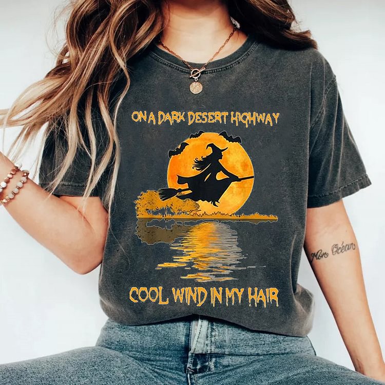 Witch Feels Cool Wind in My Hair WitchT-Shirt