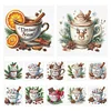 12pcs Christmas Drinks-11CT Stamped Cross Stitch Set 12.5*12.5cm/4.92*4.92in tapestrymarket