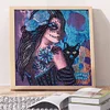 Black Cat And Evil Girl  | Crystal Rhinestone  | Special Shaped Diamond Painting Kits