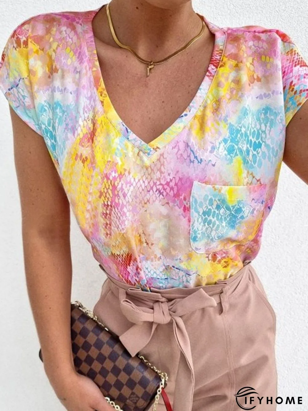 Tie-Dye Pattern Jersey Loose T-Shirt | IFYHOME