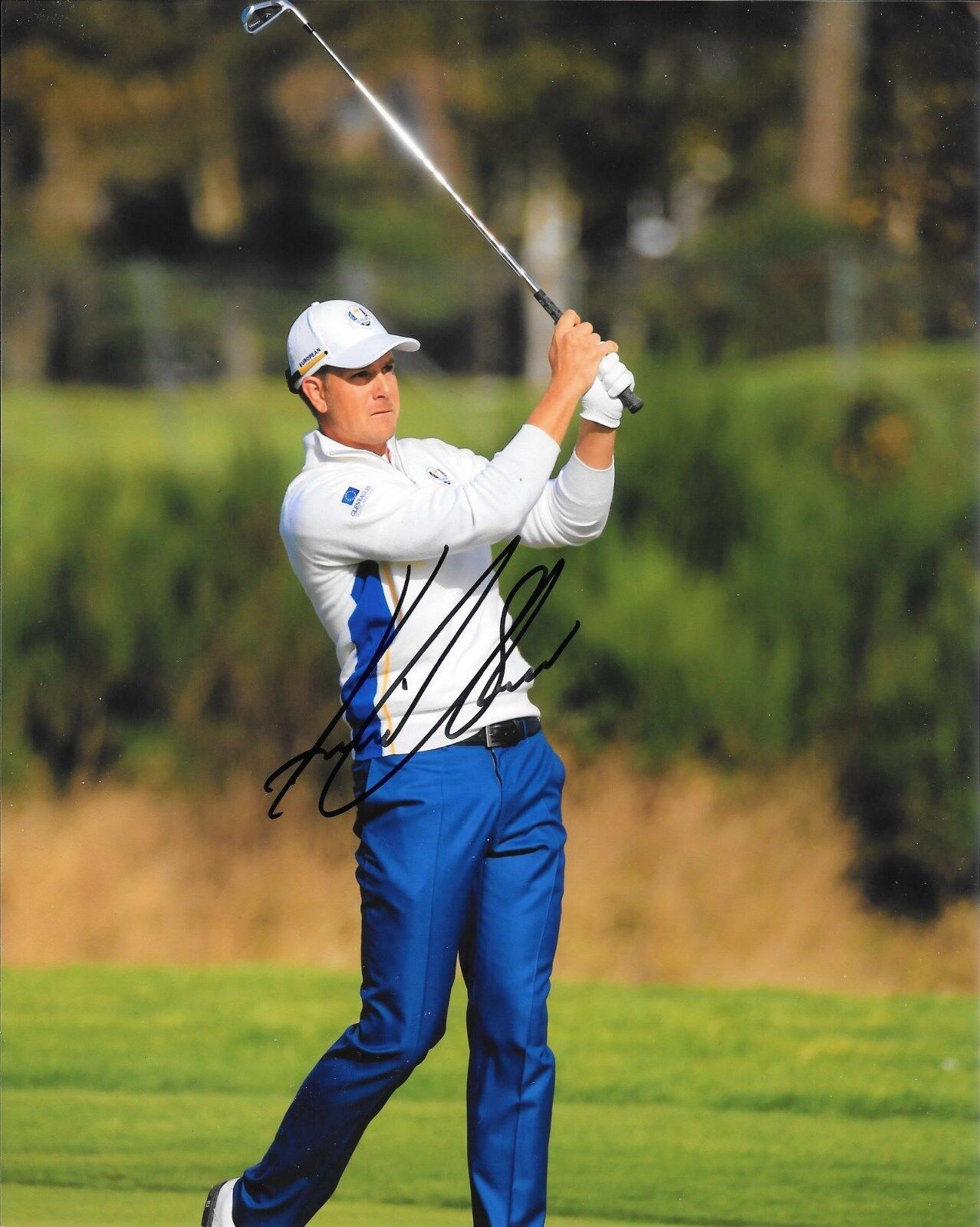 SWEDEN HENRIK STENSON HAND SIGNED RYDER CUP 8X10 Photo Poster painting W/COA