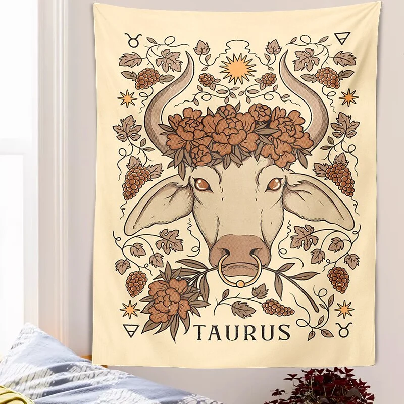 Constellation Tarot Tapestry Boho Tapestry Tarot Card Tapestry Wall Hanging Trippy Divination Beach Mat Sun Moon Wall Decor