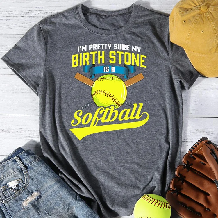 Softball Lover Round Neck T-shirt-Annaletters