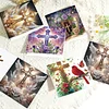 6pcs Diamond Painting Cross Greeting Card Set with Envelope Daily Wishing Cards for Birthdays Thanksgiving & Special Occasion