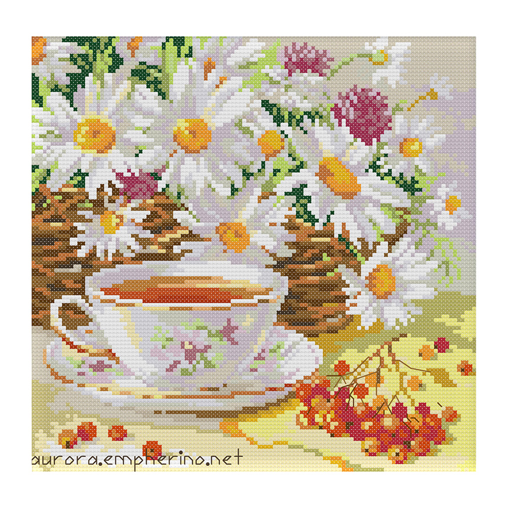 

Afternoon Tea - 14CT Stamped Cross Stitch - 28*28CM, 501 Original
