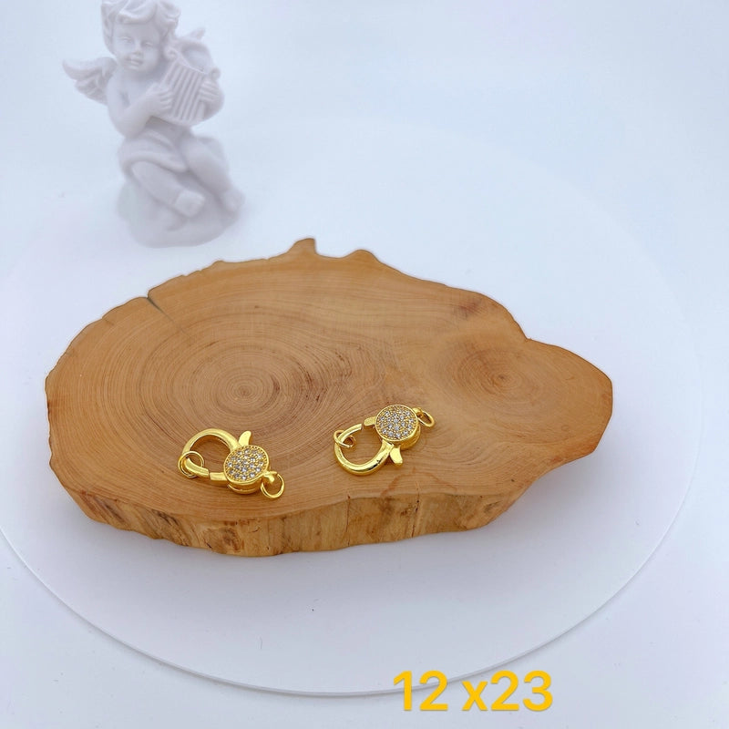 1 Piece 15 * 28mm Copper Zircon Heart Shape Jewelry Buckle Jewelry Accessories