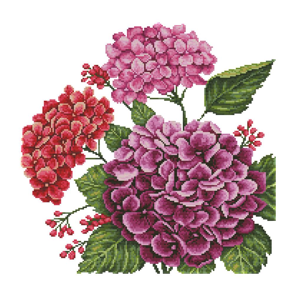 

Hydrangea - 14CT Stamped Cross Stitch - 41*40cm, 501 Original
