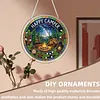 Diamond Painting Single-Sided Acrylic Happy Camper Pendant for Home Wall Door and Window Decoration