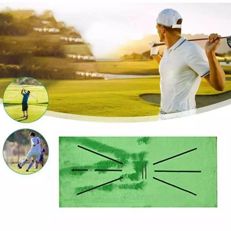 2023 New Golf Swing Mat Family Indoor Swing Training Device