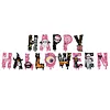 DIY Diamond Painting Halloween Banner Kit, 26 PCS "Happy Halloween" Glitter Letter Flags with Characters, Handmade Sparkling Bunting Garland for Home Party Wall Decoration