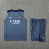 2025/2026 Psg Paris Pre-Match Training Haze Blue Vest+Shorts Football1:1 Thai Quality