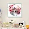 Pavilions-11CT Stamped Cross Stitch 40*40cm/15.75*15.75in