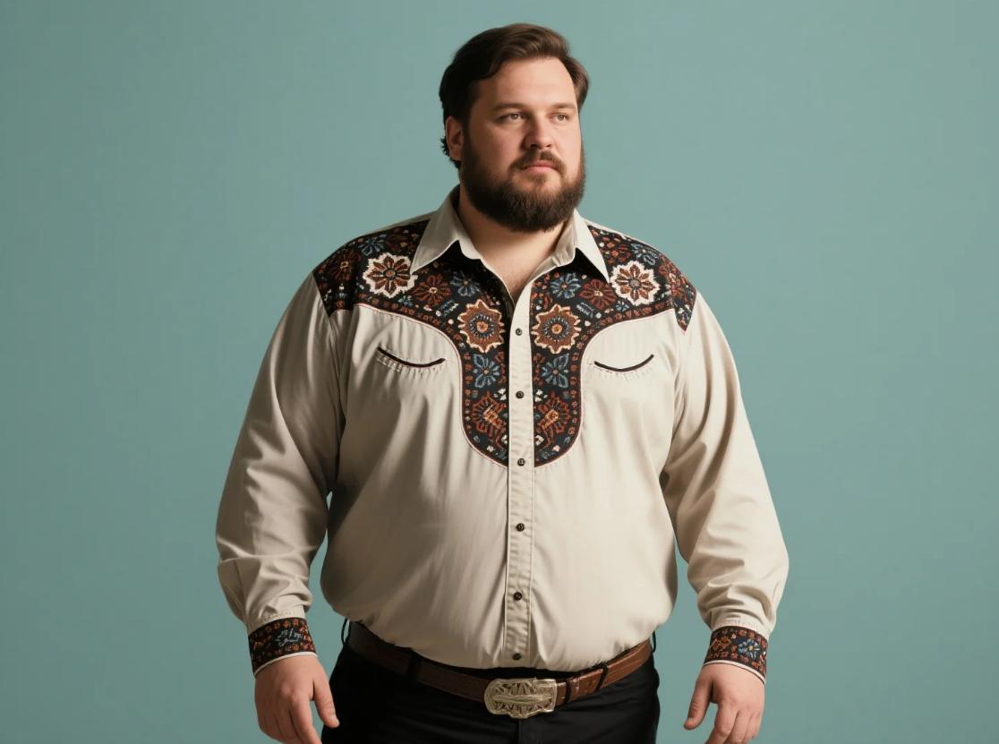 Big men's Western shirts with reinforced seams in BigTallKings