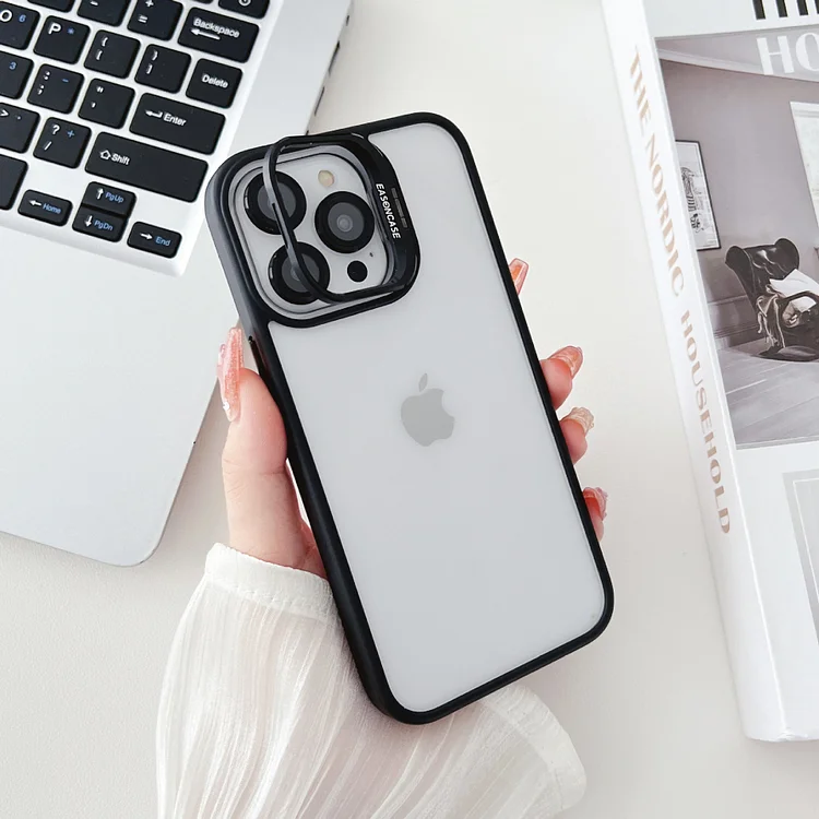 Metalowa obudowa Iphone / niewidoczny stojak + ochrona obiektywu
