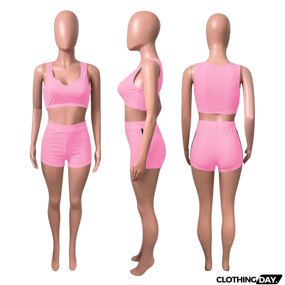 Sports Tank Top And Shorts Two Piece Sets