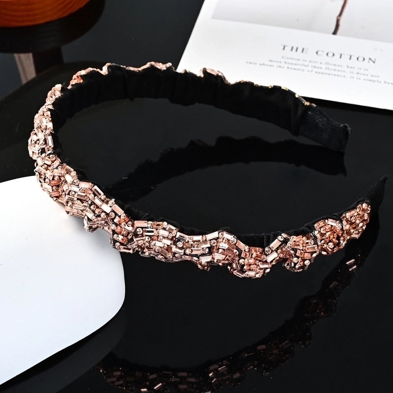 Retro Geometric Rhinestone Hair Band 1 Piece