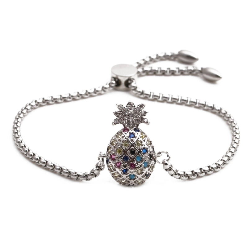 Stainless Steel Chain Sun Flower Ladies Adjustable Bracelet