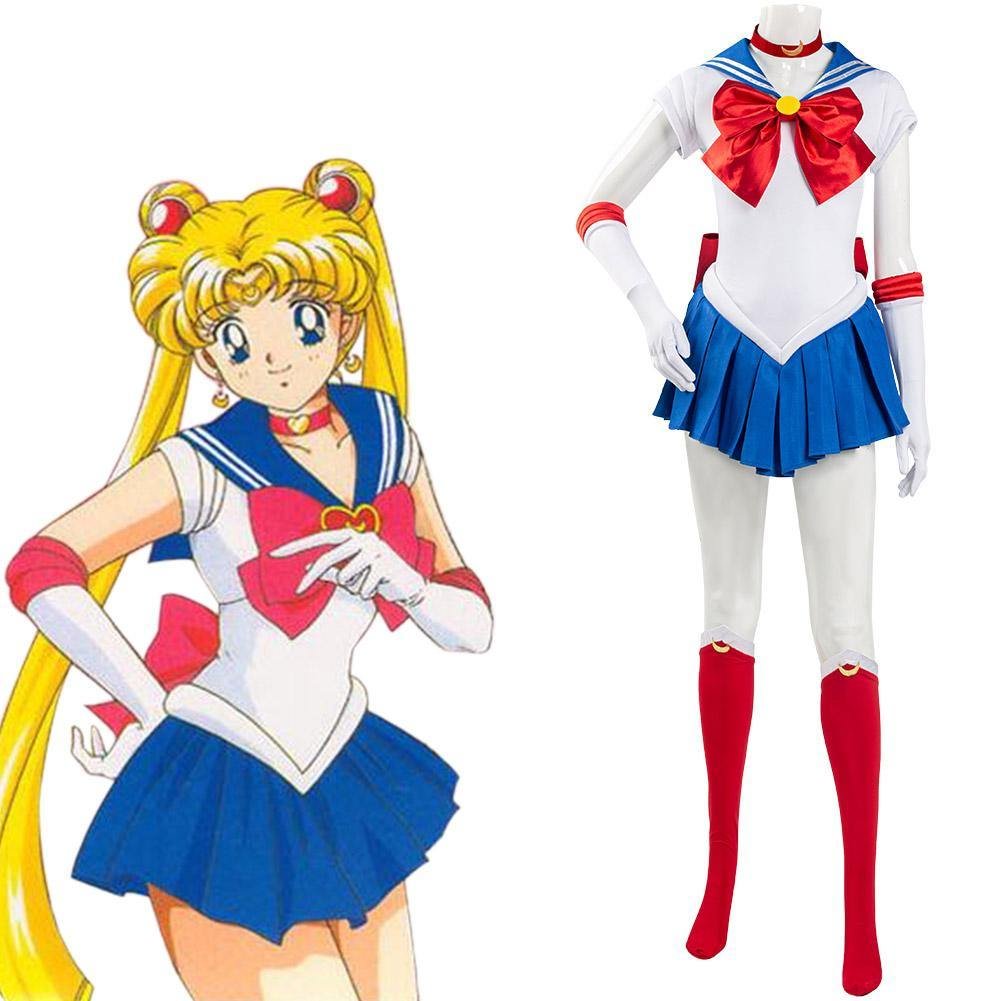 Sailor Moon Tsukino Usagi Uniform Cosplay Kostüm Halloween Karneval Kostüm