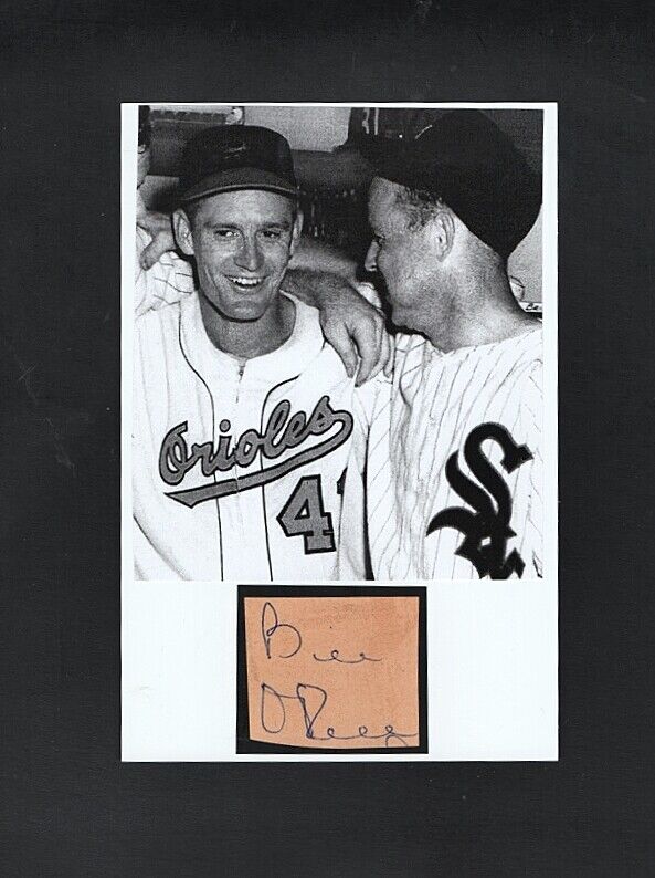 1958 BILLY O'DELL-BALTIMORE ORIOLES AUTOGRAPHED CUT W/Photo Poster painting-(d.2018)