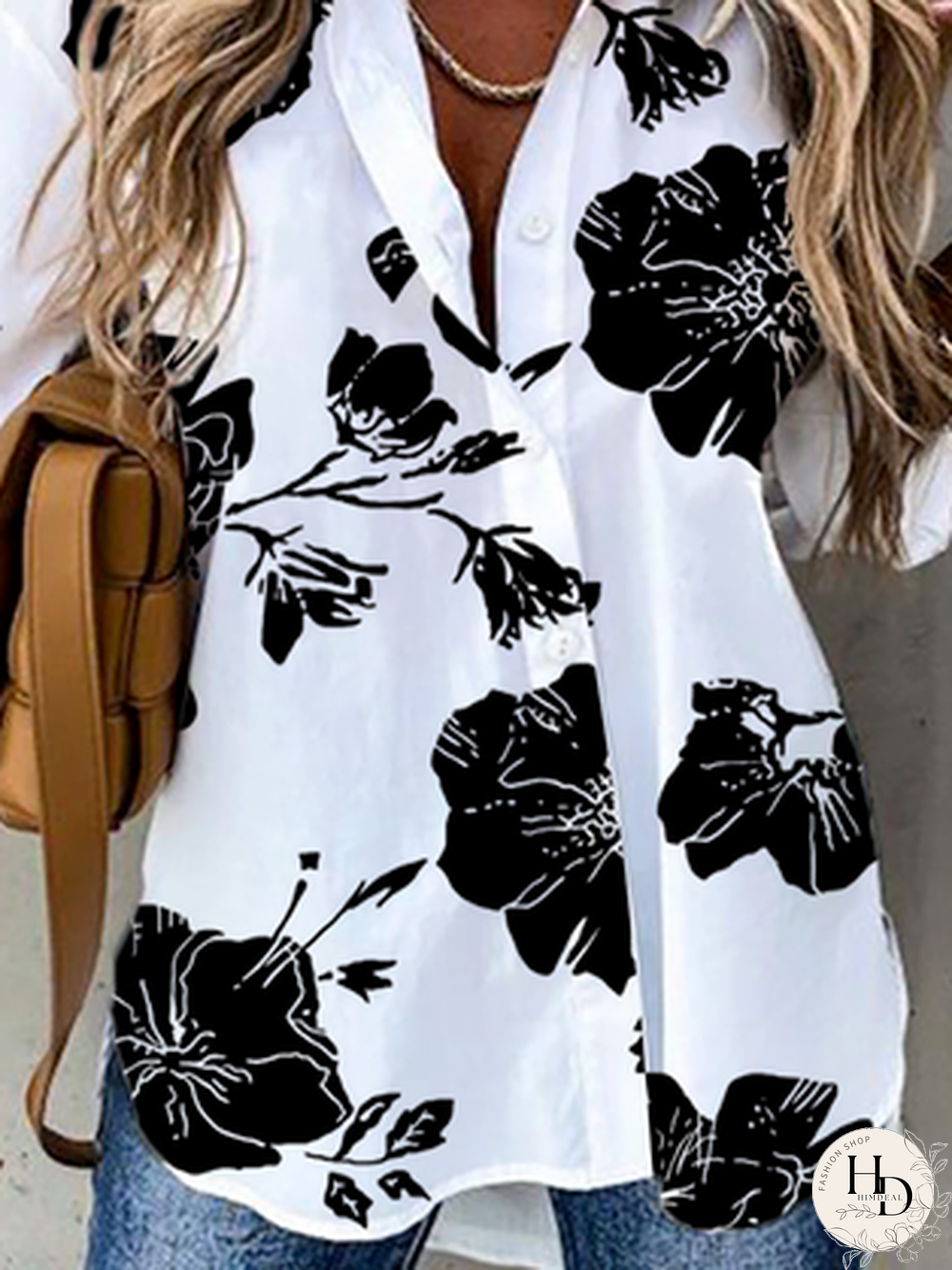 Plus size Floral Casual Blouse