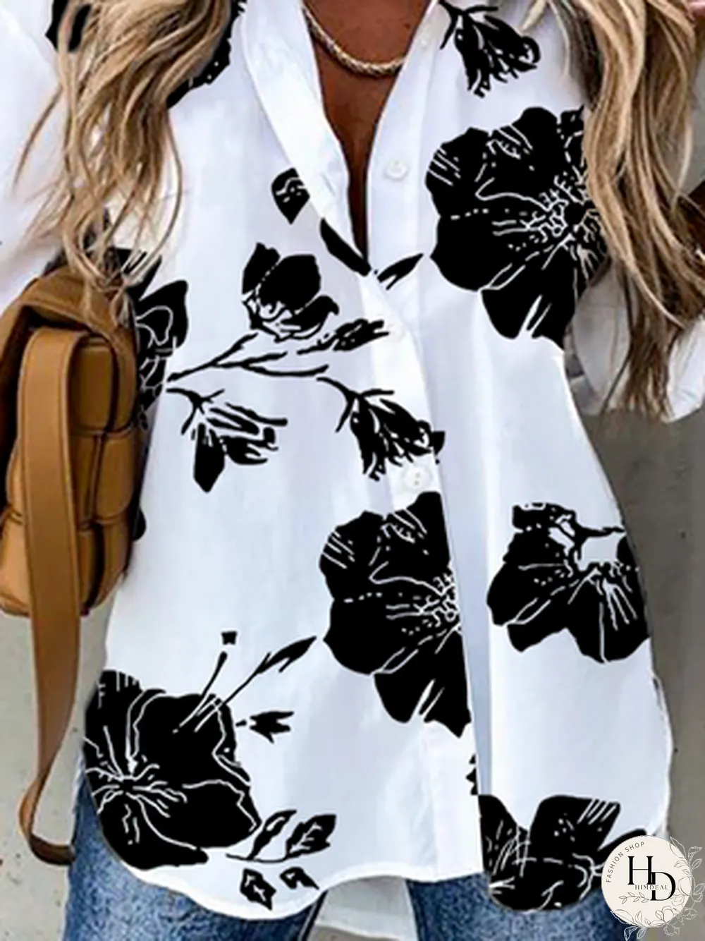 Plus size Floral Casual Blouse