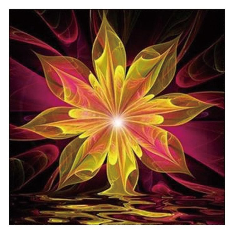 Abstract Flower - Partial Round Drill Diamond Painting - 30x30cm(Canvas)