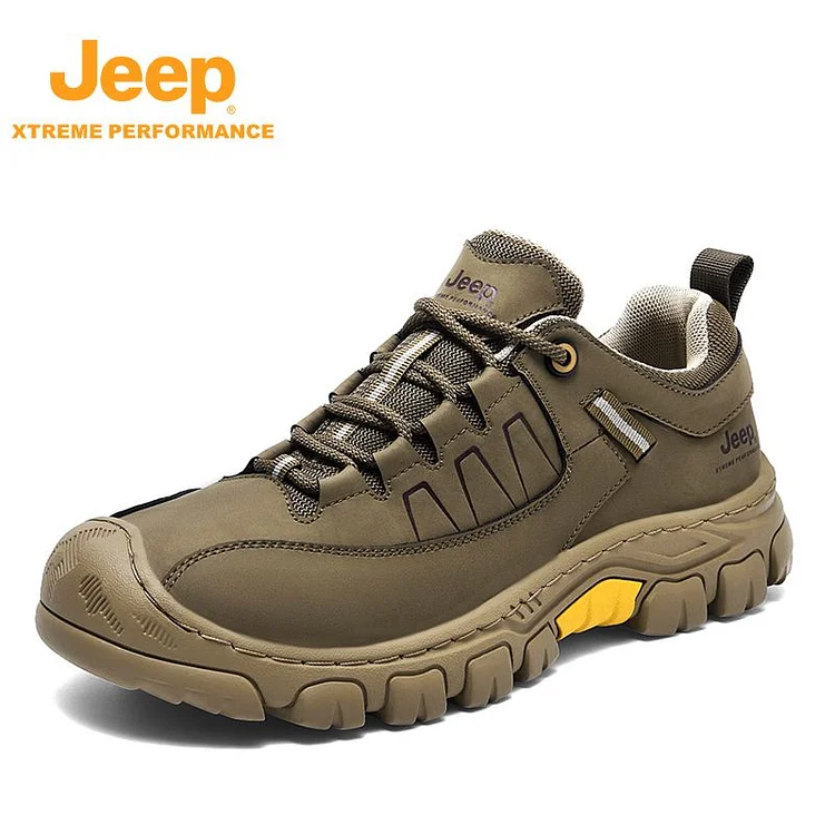Jeep 2024 Autumn Winter Outdoor Anti-collision Toe Protection Hiking Non-slip Mountaineering Shoes