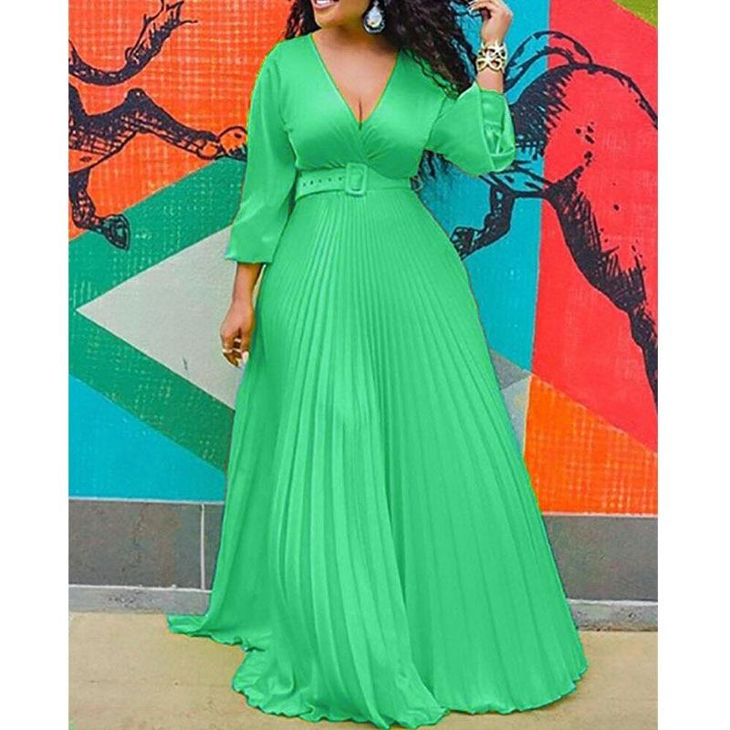 Angelina High Waist Elegant Chiffon Vintage Dress
