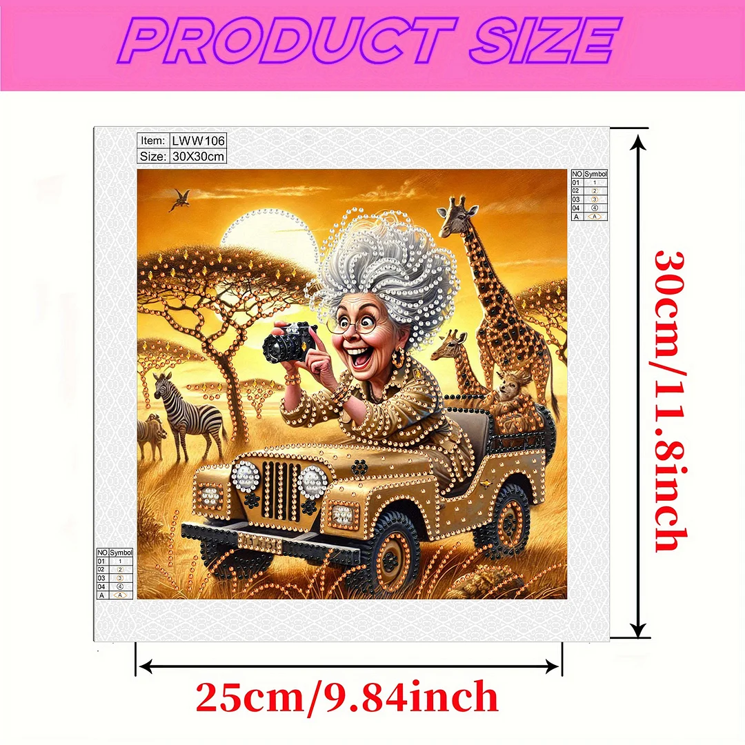 Grandma - Diamond Painting - Partial Special Shaped Drill(Canvas|30*30cm)
