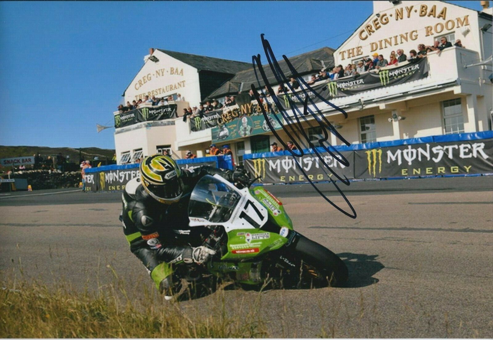 James HILLIER SIGNED Autograph Photo Poster painting AFTAL COA IOM TT Kawasaki NINJA Supertwin