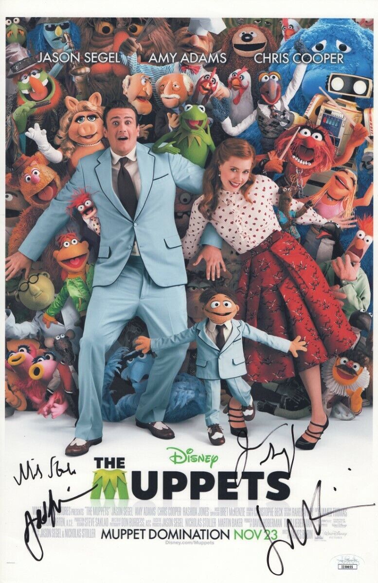 The Muppets Cast Signed Autographed 11X17 Photo Poster painting Jason Segel Bobin JSA II59855