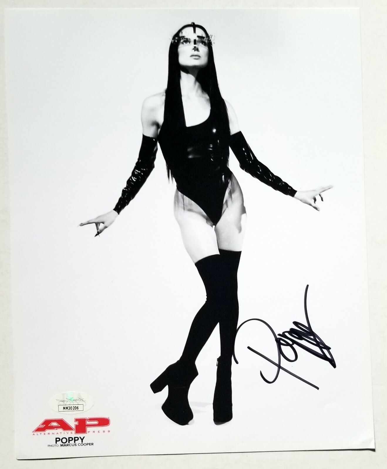 Poppy REAL hand SIGNED Photo Poster painting #1 JSA COA + Alt Press Mag Bundle feat. Ghostemane