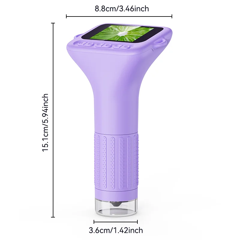 BEBANG 100X-1000X Microscope for Kids, 2.0" Handheld Digital Portable Pocket Microscope, Education Toys Gifts