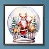 >SALE<5D DIY Full Round Drill Diamond Painting Santa Claus Crystal Ball Home Decor