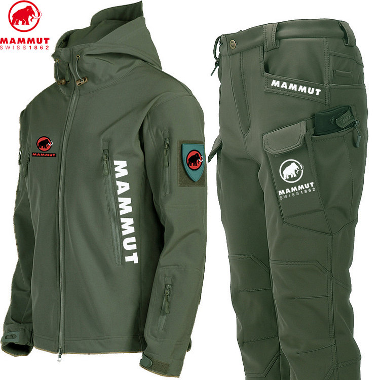 MAMMUT® nowy dwuczęściowy zestaw męskich kurtek outdoorowych wodoodpornych i wiatroszczelnych