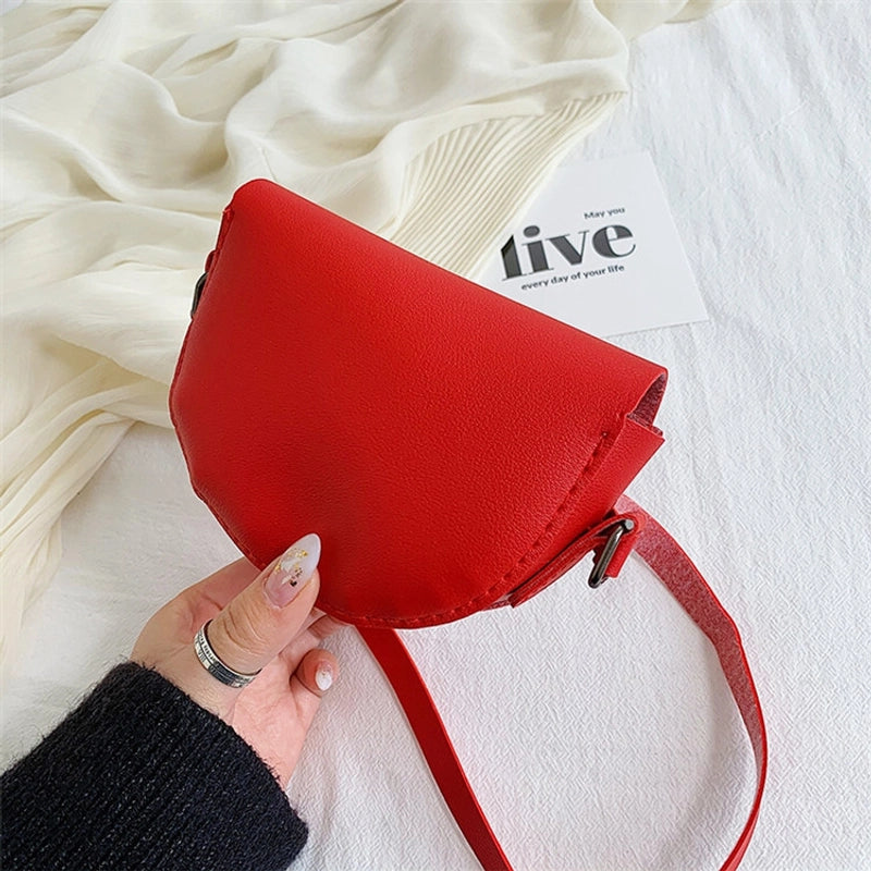 Kid’S Pu Leather Animal Cartoon Character Fruit Cute Semicircle Zipper Crossbody Bag