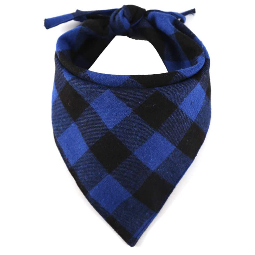 

Lace-up Big Grid Triangle Scarf Saliva Towel Bandage Pet Puppy Bib, 501 Original