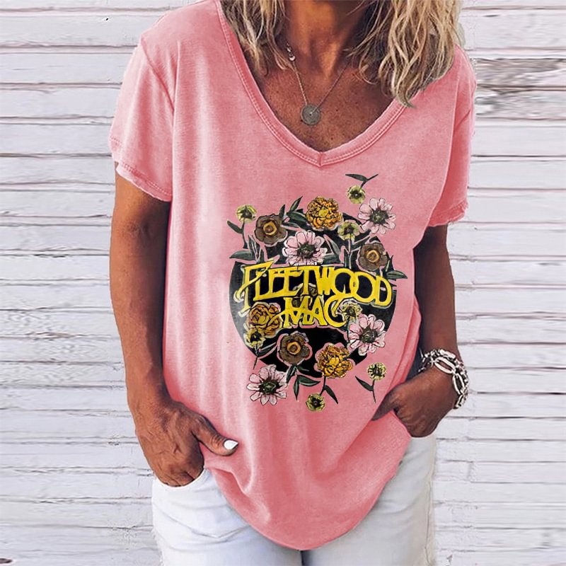 Fleetwood Mac Floral Casual women's T-shirt