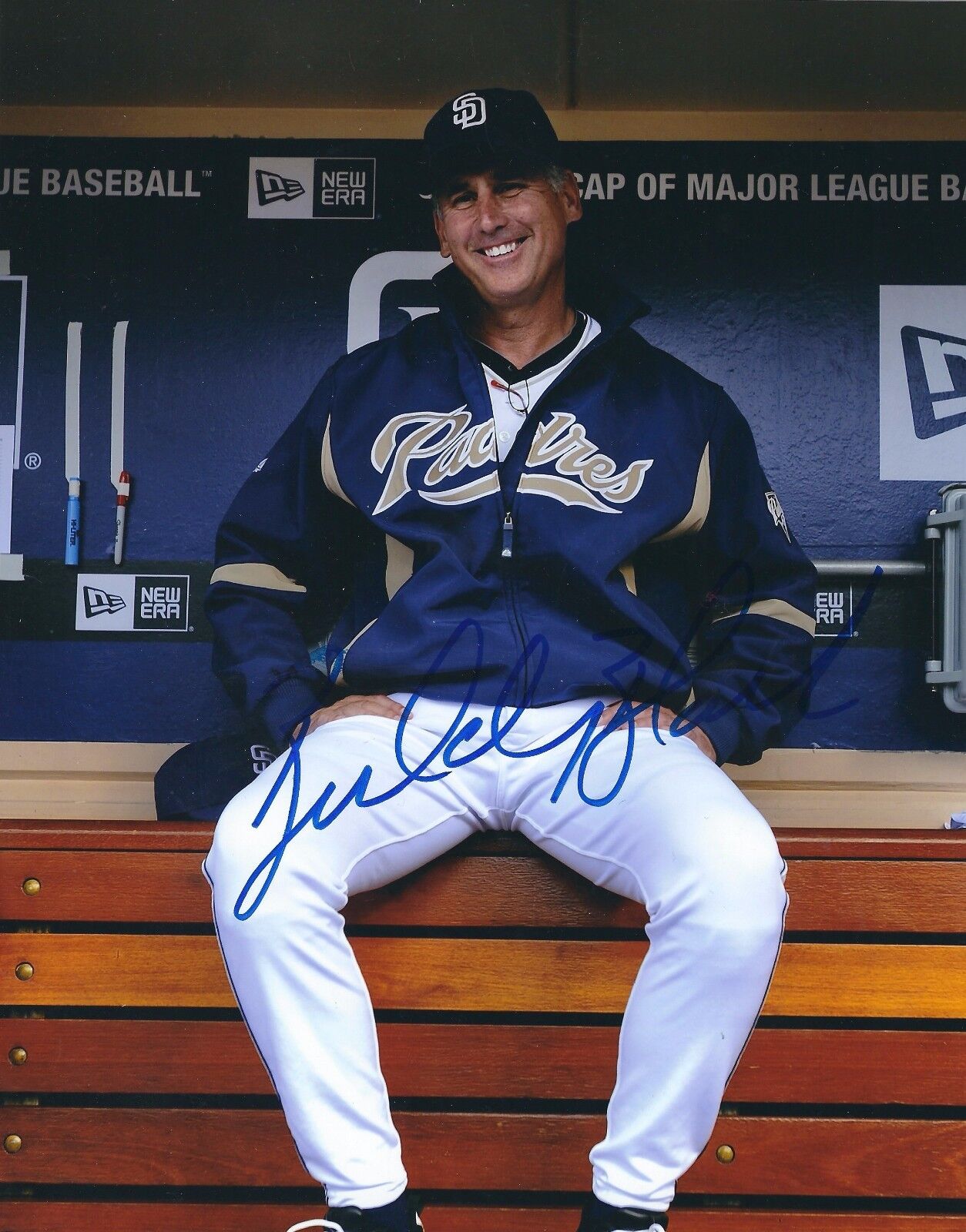 Autographed BUD BLACK San Diego Padres 8x10 Photo Poster painting w/ COA