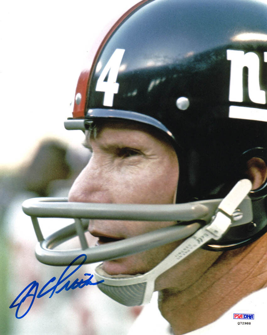 YA Y.A. Tittle SIGNED 8x10 Photo Poster painting New York Giants DEC PSA/DNA AUTOGRAPHED